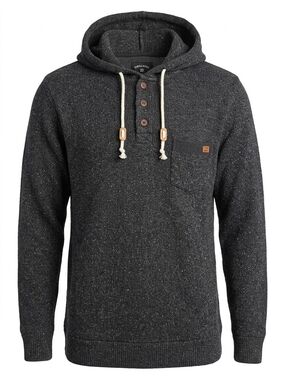 Billabong Charcoal Hooded Henley Pullover